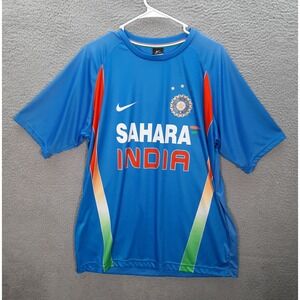 Sahara India Cricket Jersey Adult 2XL XXL Blue Nike Dri Fit National Team Shirt